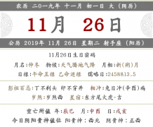 2019年农历十一月初一日适合新店或公司开张开业吗？