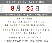 2019年七月二十五喜神会在哪个方位?当日卦象