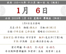 2020年农历十二月初一是几月几号，是什么日子？