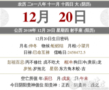 2020年农历十一月十四喜神方位在哪,查询方位