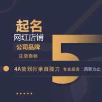 原创店铺起名  人工取名字 企业公司产品取名 logo品牌商标设计