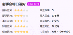 射手座今日星座运势(08月21日运势)
