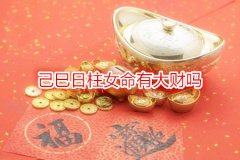 己巳日柱女命运势测算：有大财吗