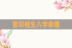 八字官印相生的具体运势测算分析