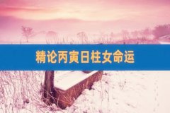 易经算婚姻,：丙寅日柱女命克丈夫