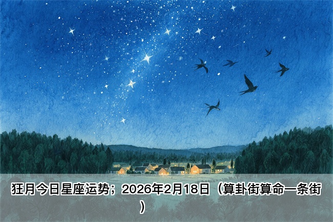 狂月今日星座运势；2026年2月18日（算卦街算命一条街）          