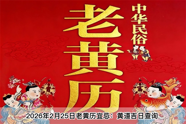 2026年2月25日老黄历宜忌：风雅颂易学网​黄道吉日查询 