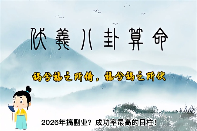 2026年搞副业？成功率最高的日柱！算卦街真人在线算命