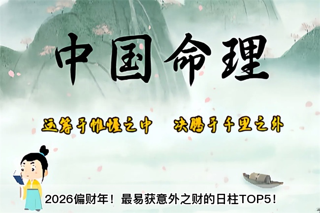 2026偏财年！最易获意外之财的日柱TOP