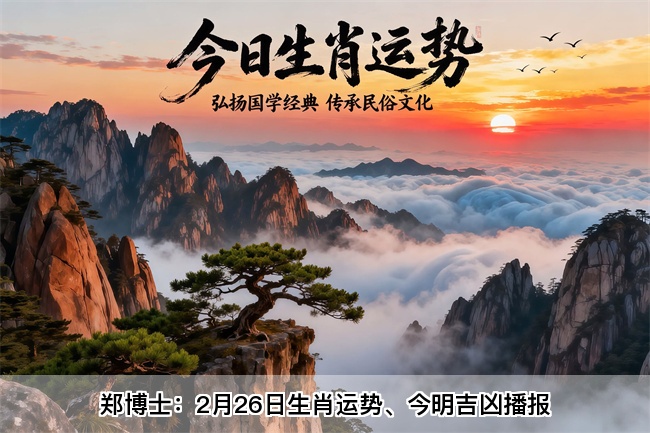 郑博士：2月26日生肖运势、今明吉凶播报(一对一算命一条街)  