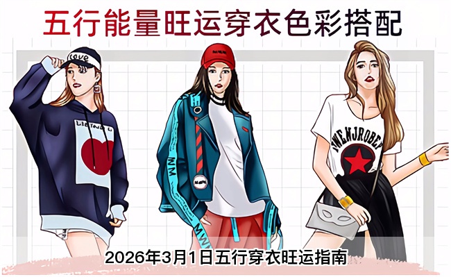 2026年3月1日五行穿衣旺运指南