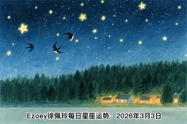 Ezoey徐佩玲每日星座运势：2026年3月3日（算命一条街蕞准网站)   