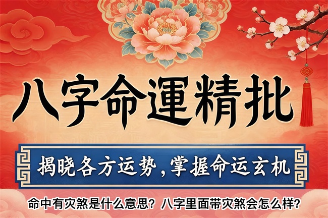 命中有灾煞是什么意思？八字里面带灾煞会怎么样？