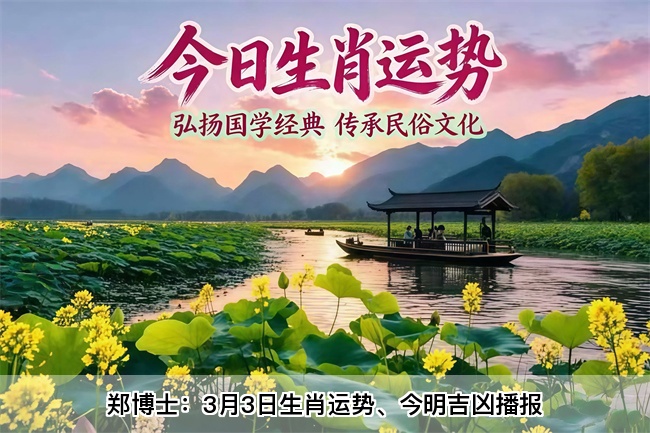 郑博士：3月3日生肖运势、今明吉凶播报(一对一算命一条街)  