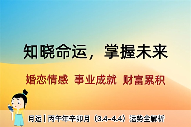月运 | 丙午年辛卯月（3.4-4.4）运势全解析（乾坤网算命一条街）