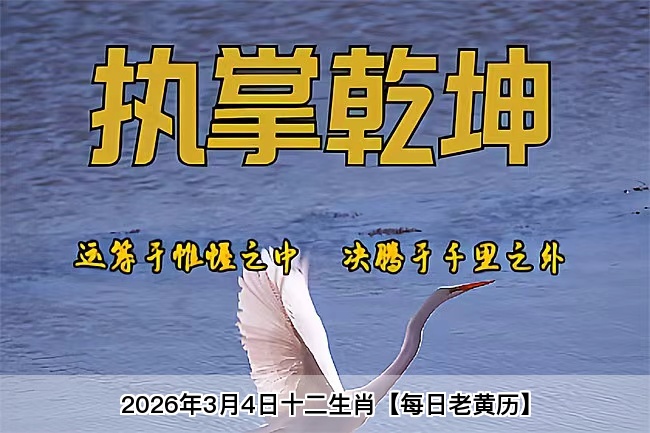 2026年3月4日十二生肖【每日老黄历】算卦街真人在线算命