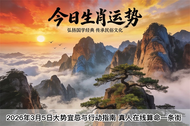 2026年3月5日大势宜忌与行动指南 真人在线算命一条街 