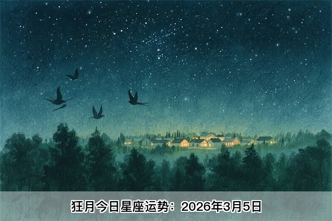 狂月今日星座运势：2026年3月5日（算卦街算命一条街）