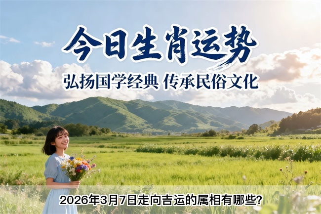 2026年3月7日走向吉运的属相有哪些？真人在线算命一条街 