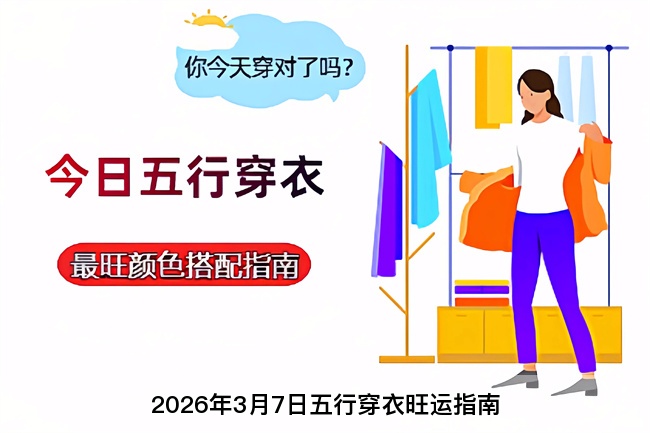 2026年3月7日五行穿衣旺运指南