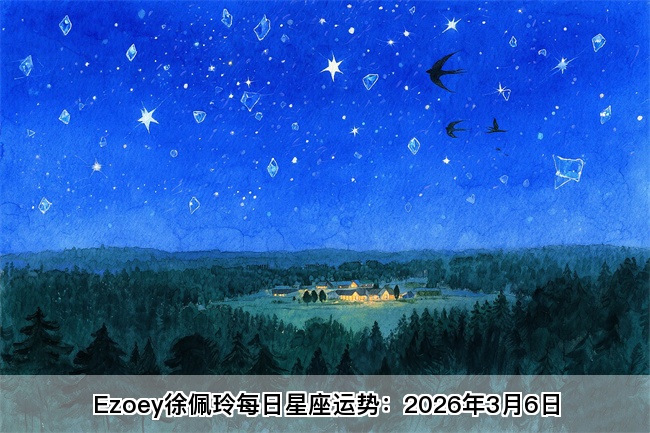 Ezoey徐佩玲每日星座运势：2026年3月6日（算命一条街蕞准网站) 