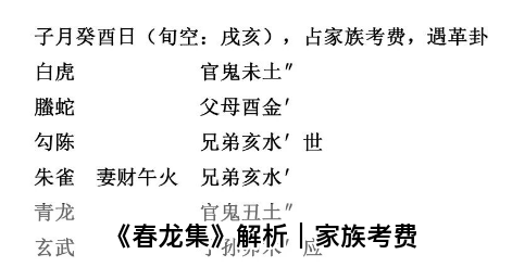 《春龙集》解析｜家族考费（乾坤网算