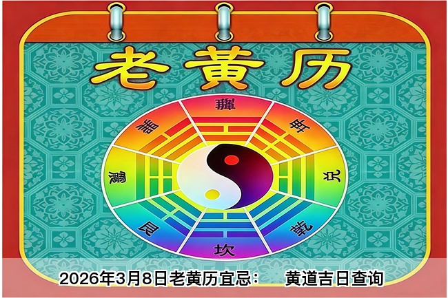 2026年3月8日老黄历宜忌：风雅颂易学网​黄道吉日查询 