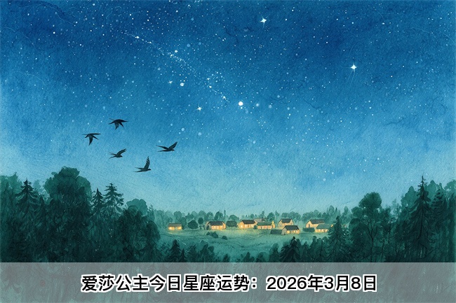 爱莎公主今日星座运势：2026年3月8日（算卦街算命一条街） 