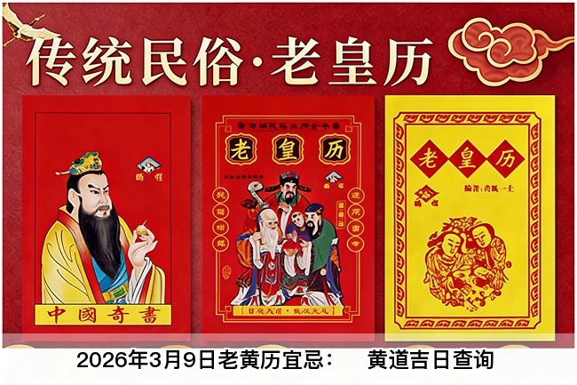 2026年3月9日老黄历宜忌：风雅颂易学网​黄道吉日查询 