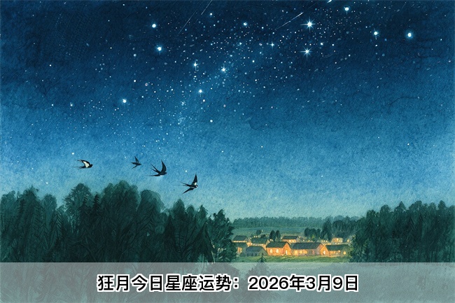 狂月今日星座运势：2026年3月9日（算卦街算命一条街）      