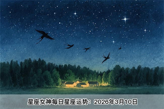 星座女神每日星座运势：2026年3月10日（真人算命一条街）