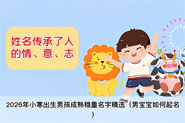 2026年小寒出生男孩成熟稳重名字精选（男宝宝如何起名）