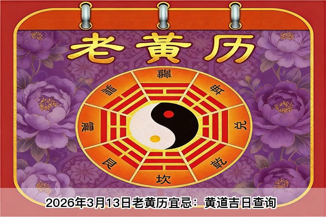 2026年3月13日老黄历宜忌：风雅颂易学网​黄道吉日查询 