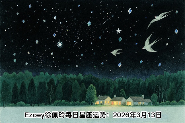 Ezoey徐佩玲每日星座运势：2026年3月13日（算命一条街蕞准网站)  