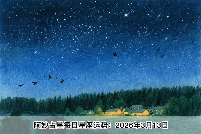 阿妙占星每日星座运势：2026年3月13日（算命一条街蕞准网站)  