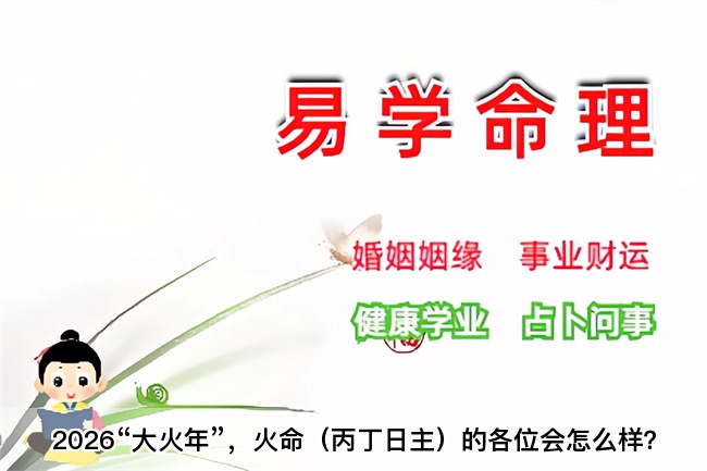 2026“大火年”，火命（丙丁日主）的各
