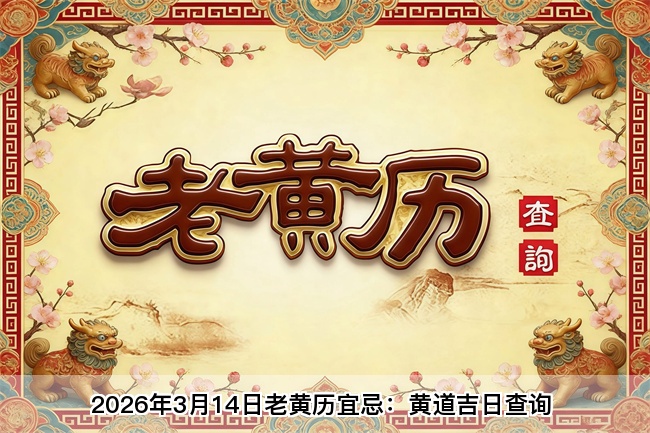 2026年3月14日老黄历宜忌：风雅颂易学网​黄道吉日查询 