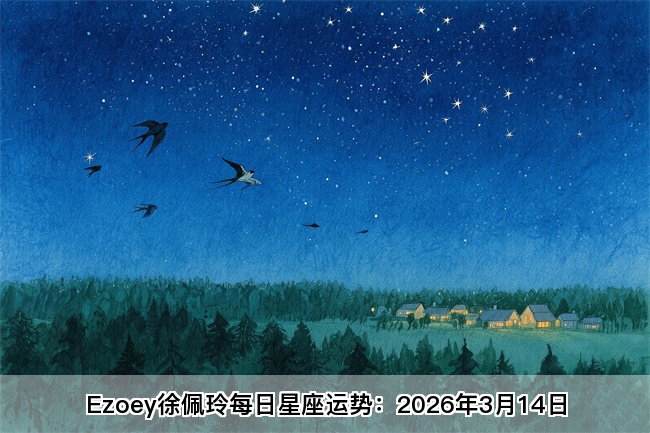 Ezoey徐佩玲每日星座运势：2026年3月14日（算命一条街蕞准网站)      