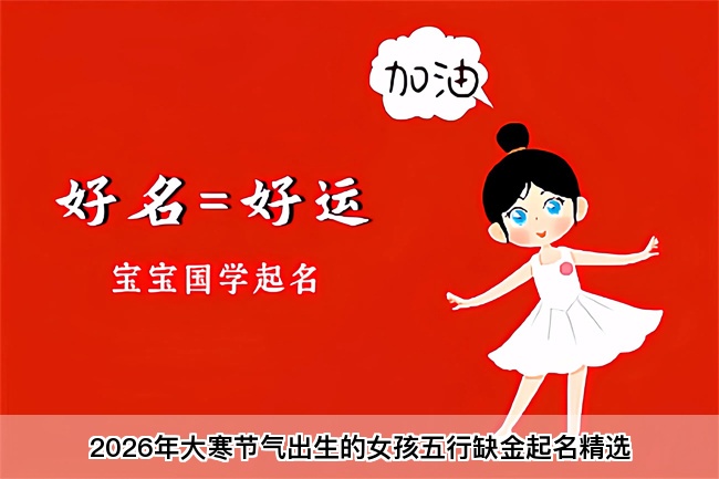 2026年大寒节气出生的女孩五行缺金起名精选