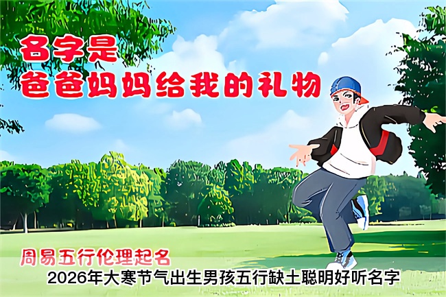 2026年大寒节气出生男孩五行缺土聪明好听名字