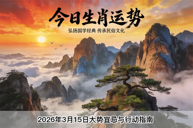2026年3月15日大势宜忌与行动指南（真人在线算命一条街 ）