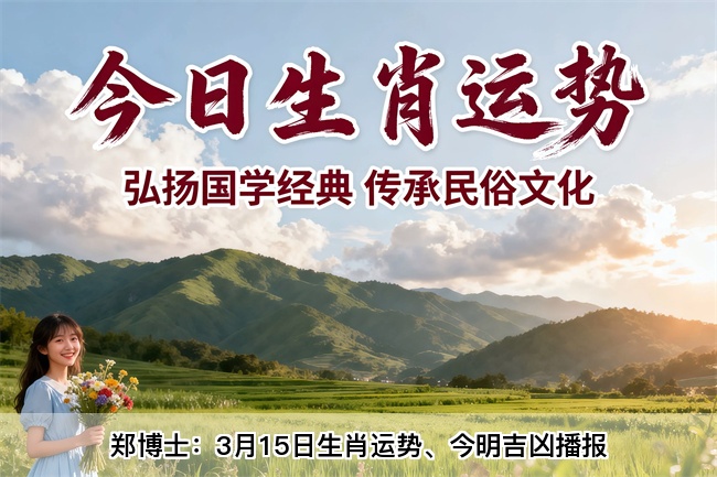 郑博士：3月15日生肖运势、今明吉凶播报(一对一算命一条街)  