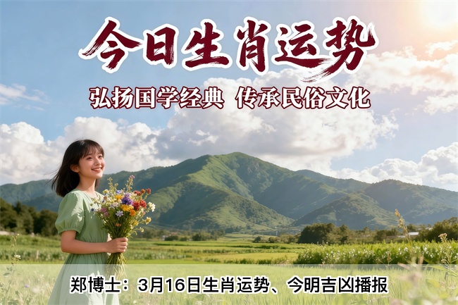 郑博士：3月16日生肖运势、今明吉凶播报(一对一算命一条街)  