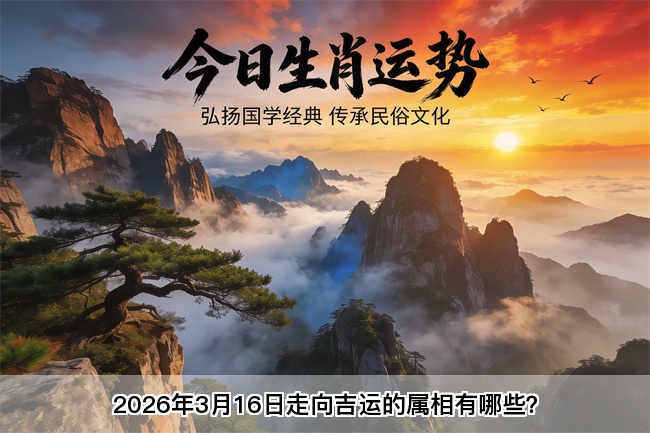 2026年3月16日走向吉运的属相有哪些？真人在线算命一条街 