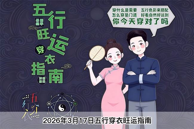 2026年3月17日五行穿衣旺运指南