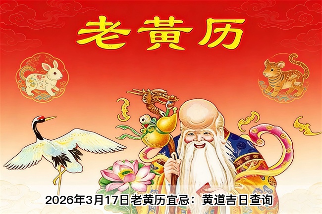 2026年3月17日老黄历宜忌：风雅颂易学网​黄道吉日查询 
