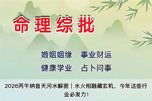 2026丙午纳音天河水解密｜水火相融藏玄