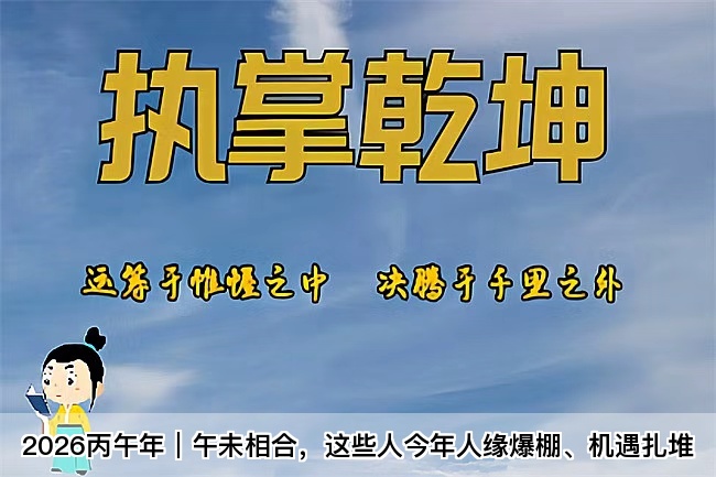 2026丙午年｜午未相合，这些人今年人缘爆棚、机遇扎堆（乾坤网算命一条街）