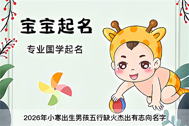 2026年小寒出生男孩五行缺火杰出有志向名字