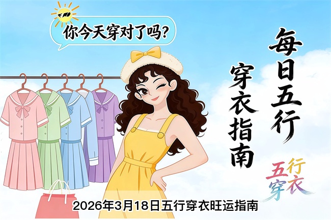 2026年3月18日五行穿衣旺运指南